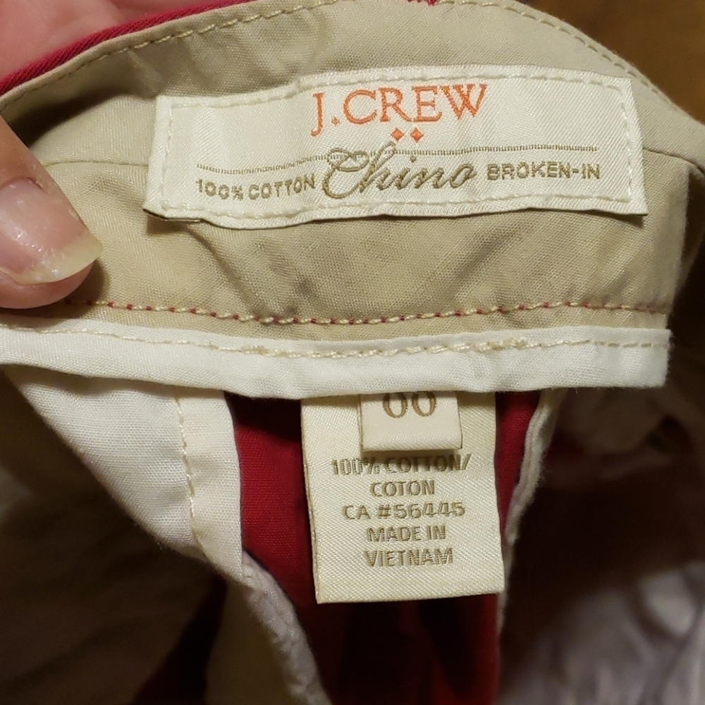 J crew dark pink cotton lived in chino short - Picture 3 of 4